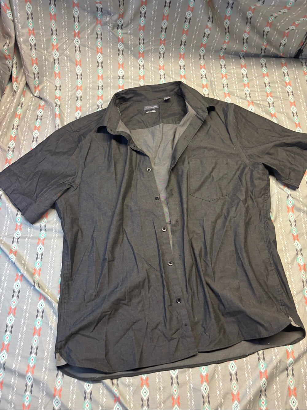 💢Van Heusen Mens Short Sleeve Button-Down Shirt